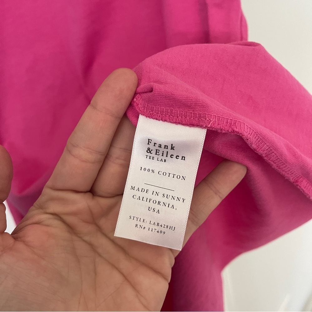 FRANK & EILEEN Lauren Polo Dress Heritage Jersey Pink Short Sleeve - Picture 4 of 5